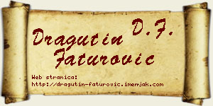 Dragutin Faturović vizit kartica